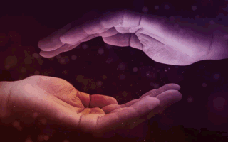 Two open hands offering a donation